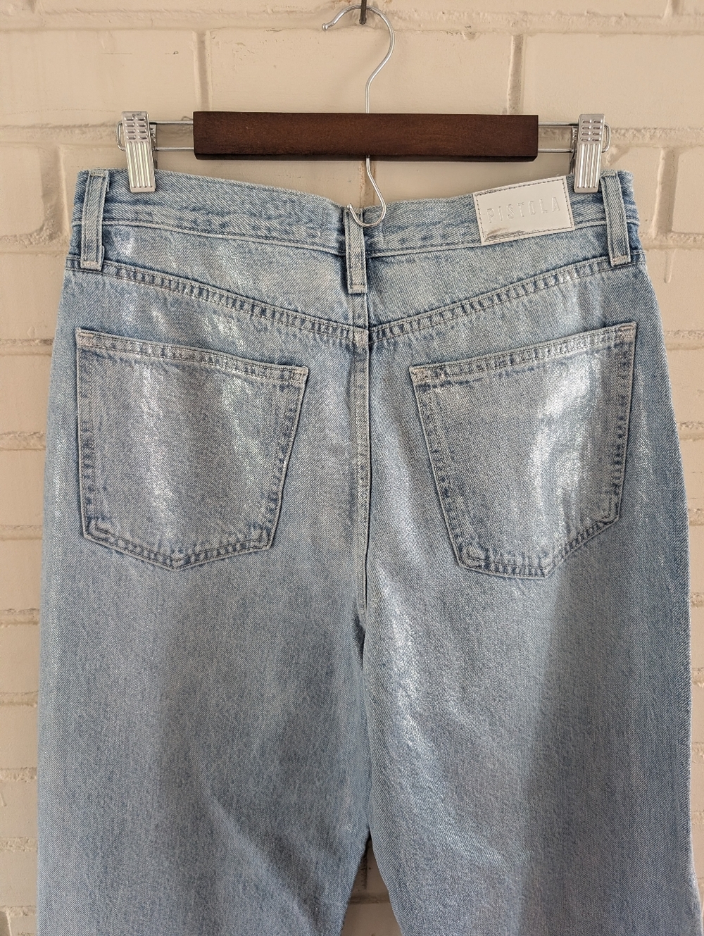 Pistola 29 Wes Sparkle Barrel Jeans High Rise 100% Cotton Spellbound - Picture 7 of 10